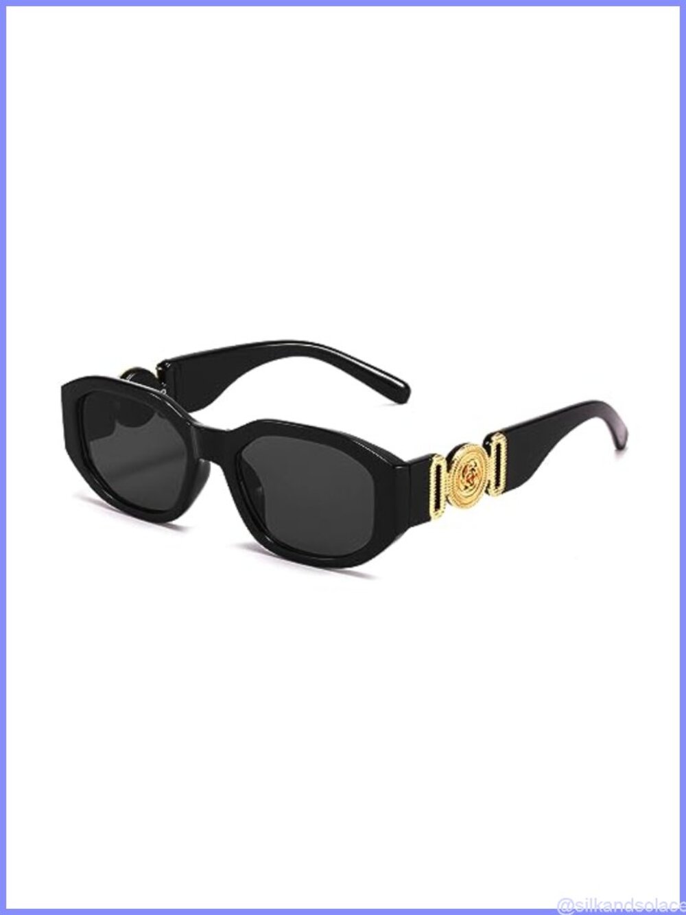 Retro Rectangle Sunglasses UV400 Full-Frame Vintage Fashion Eyewear